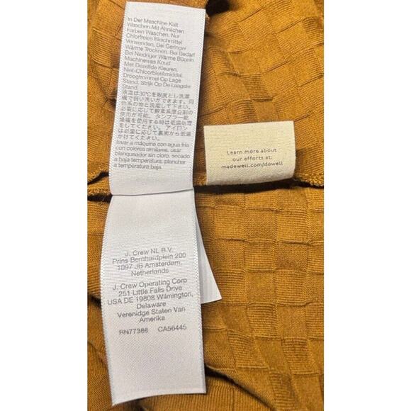 Madewell NWT V-Neck Brown Checkerboard Jacquard Cardigan Size small - Picture 12 of 16